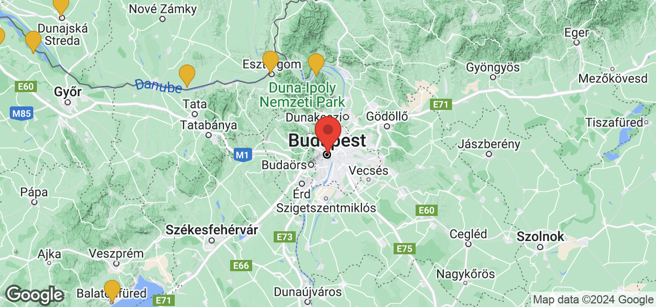 Mapa Budapešť